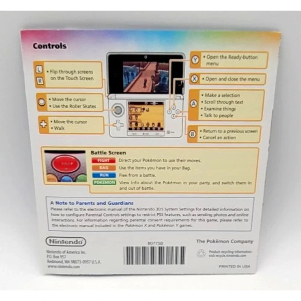 Pokemon X Y Instruction Manual Booklet ONLY!! (3DS) *NO GAME*‎